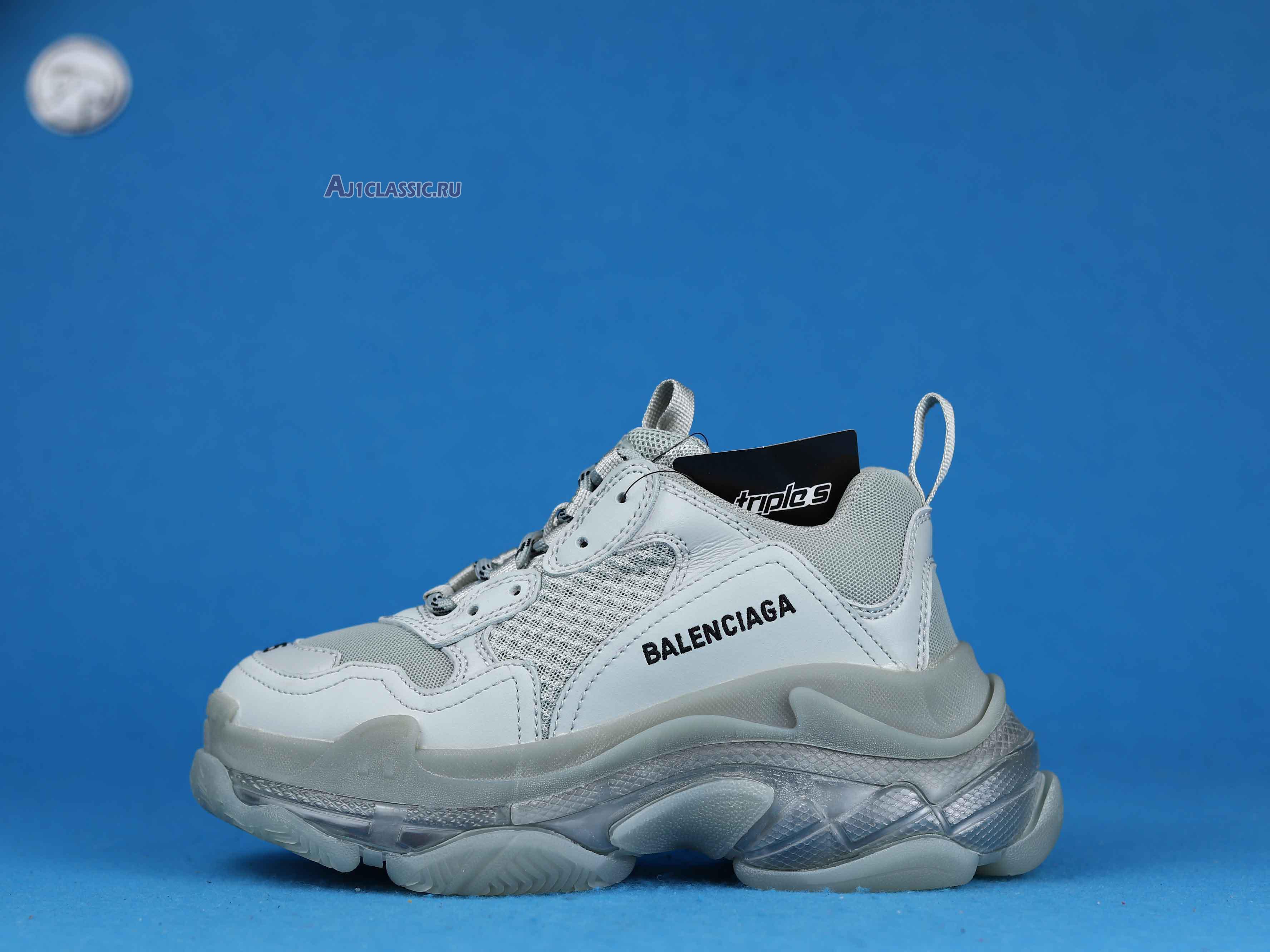 New Balenciaga Triple S Sneaker "Pearl Grey Clear Sole" 541624 W0901 1705 Shoes