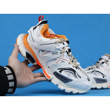 Balenciaga Track Trainer White Orange 542436 W1GB1 9059 White/Orange Mens Womens Shoes