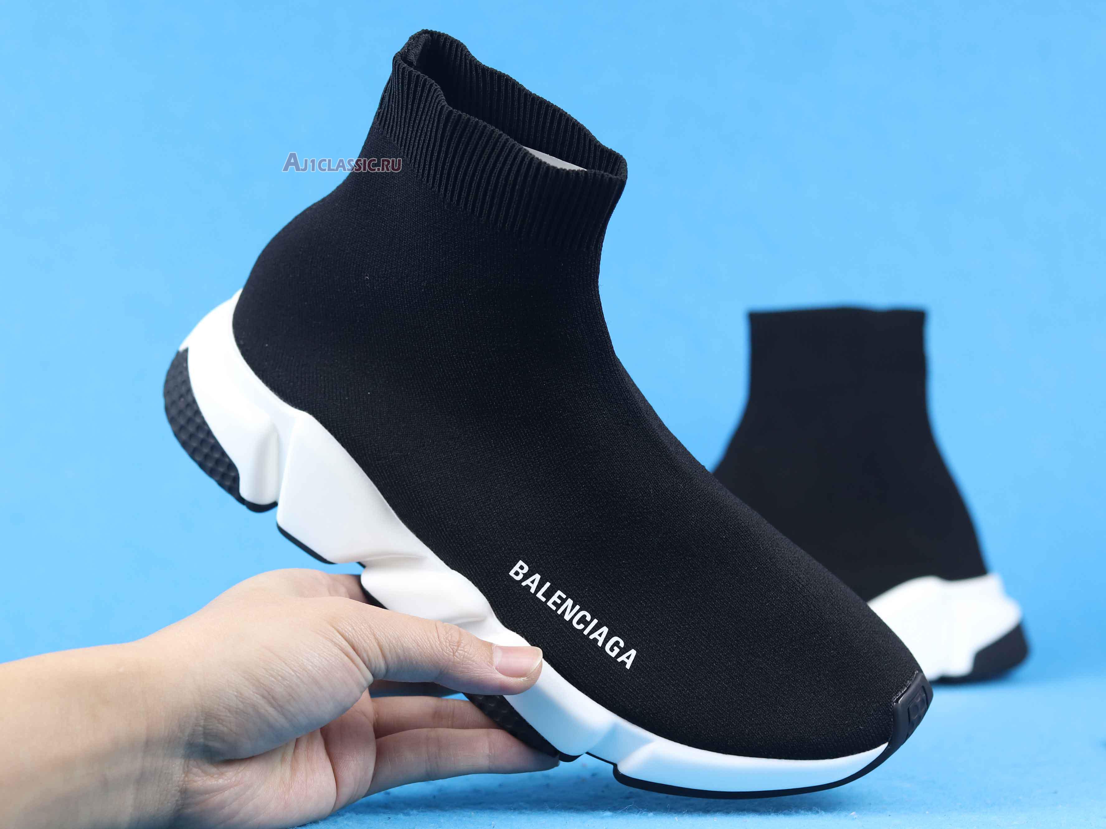 New Balenciaga Speed Sneaker "Black White" 2018 530349 W05G9 1000 Shoes