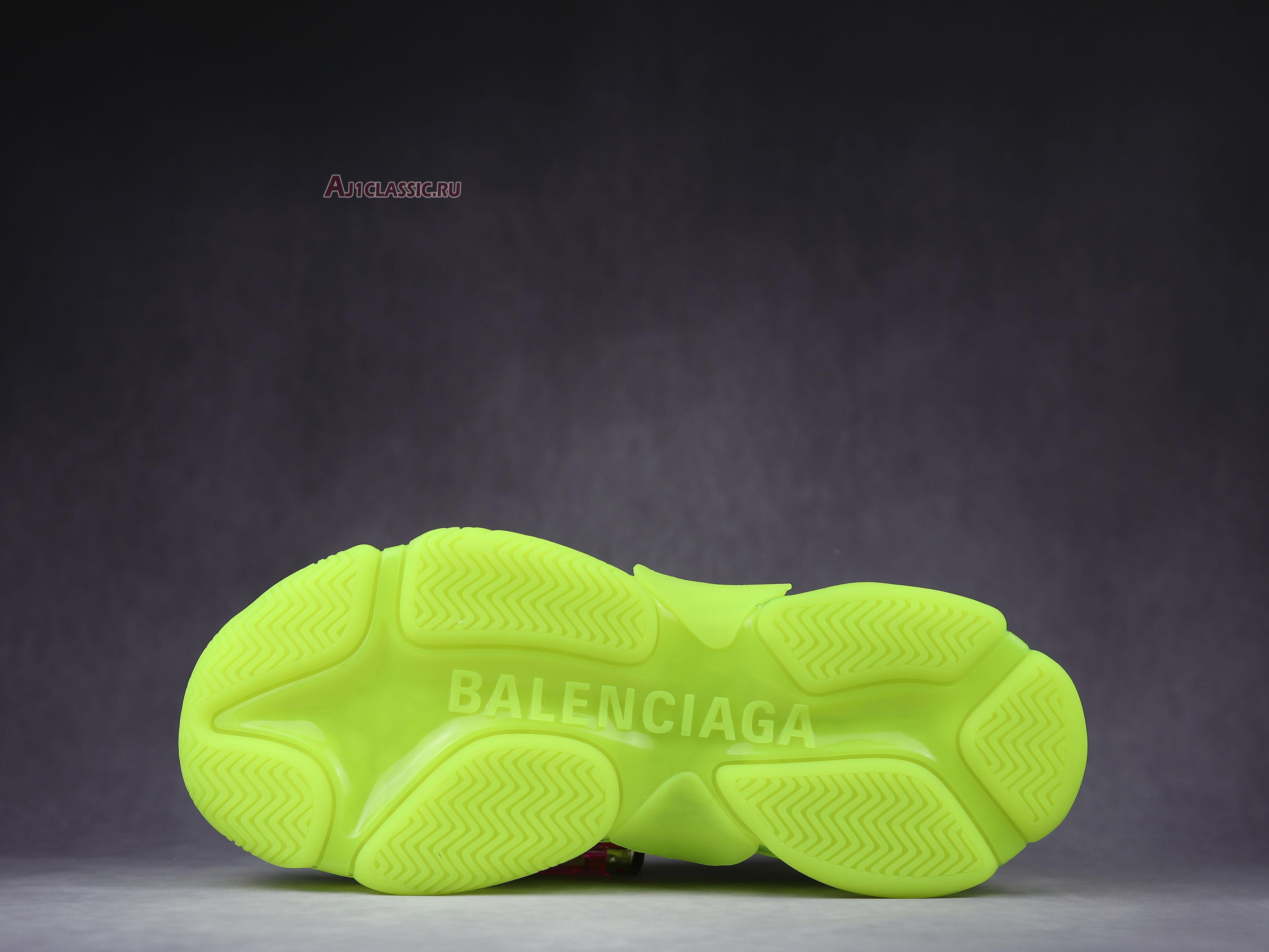 New Balenciaga Triple S Sneaker "Fluo Yellow" 541624 W2FF1 7320 Shoes