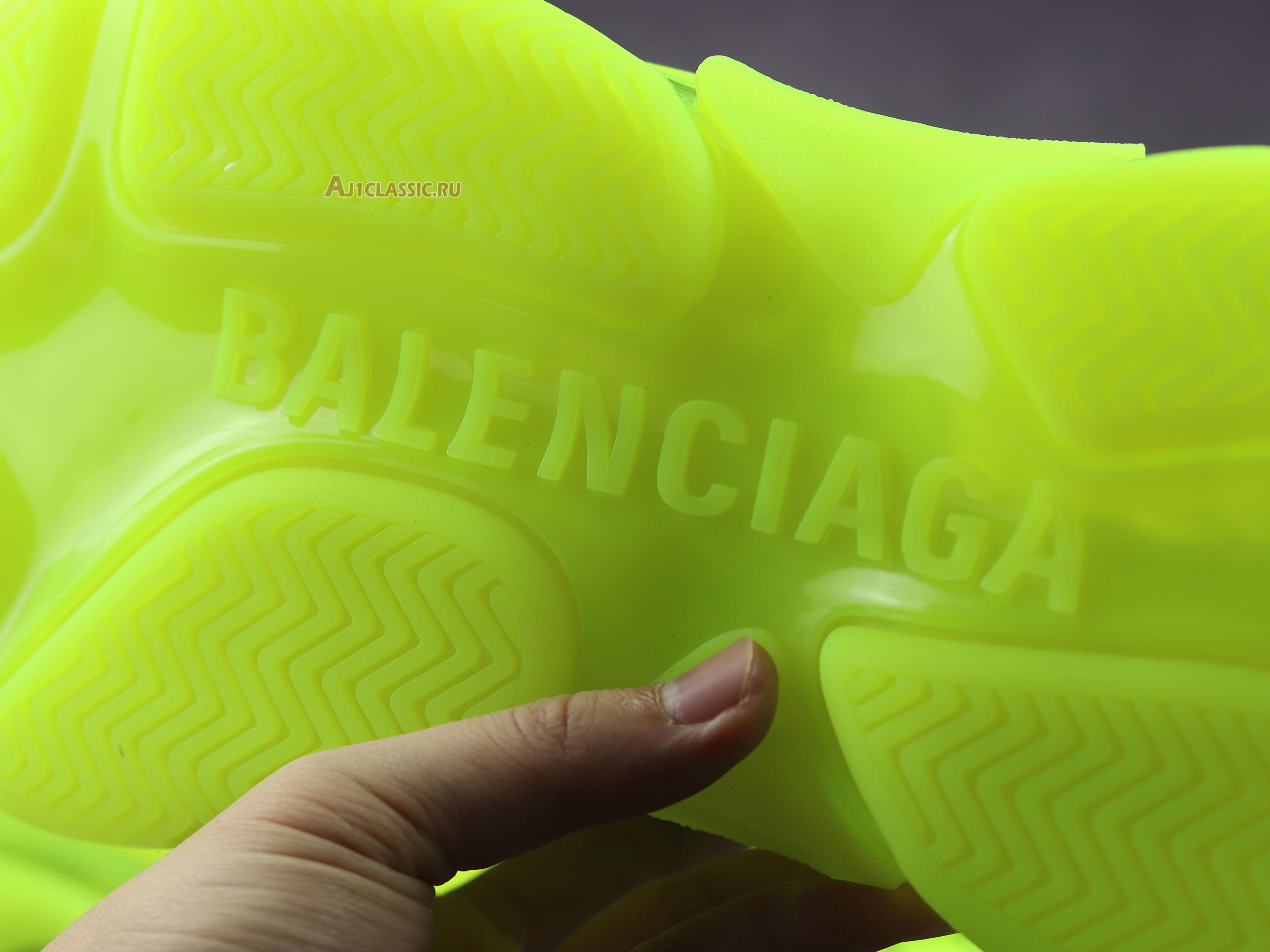 New Balenciaga Triple S Sneaker "Fluo Yellow" 541624 W2FF1 7320 Shoes