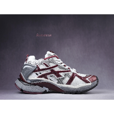 Balenciaga Runner Sneaker Burgundy 677403 W3RB3 9069 White/Burgundy/Grey Mens Womens Shoes