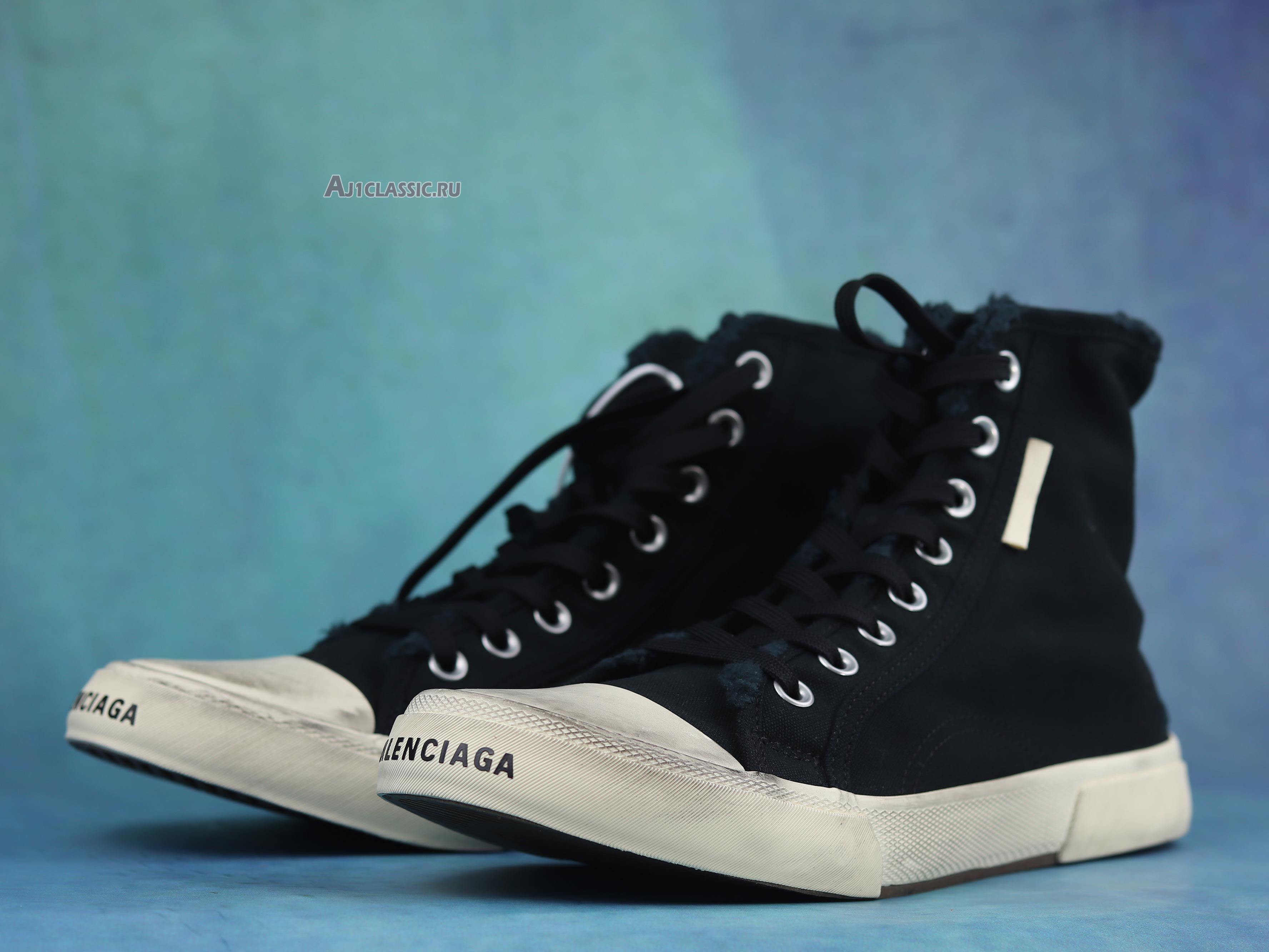 Balenciaga Paris High "Destroyed - Black White" 688752 W3RC1 1090