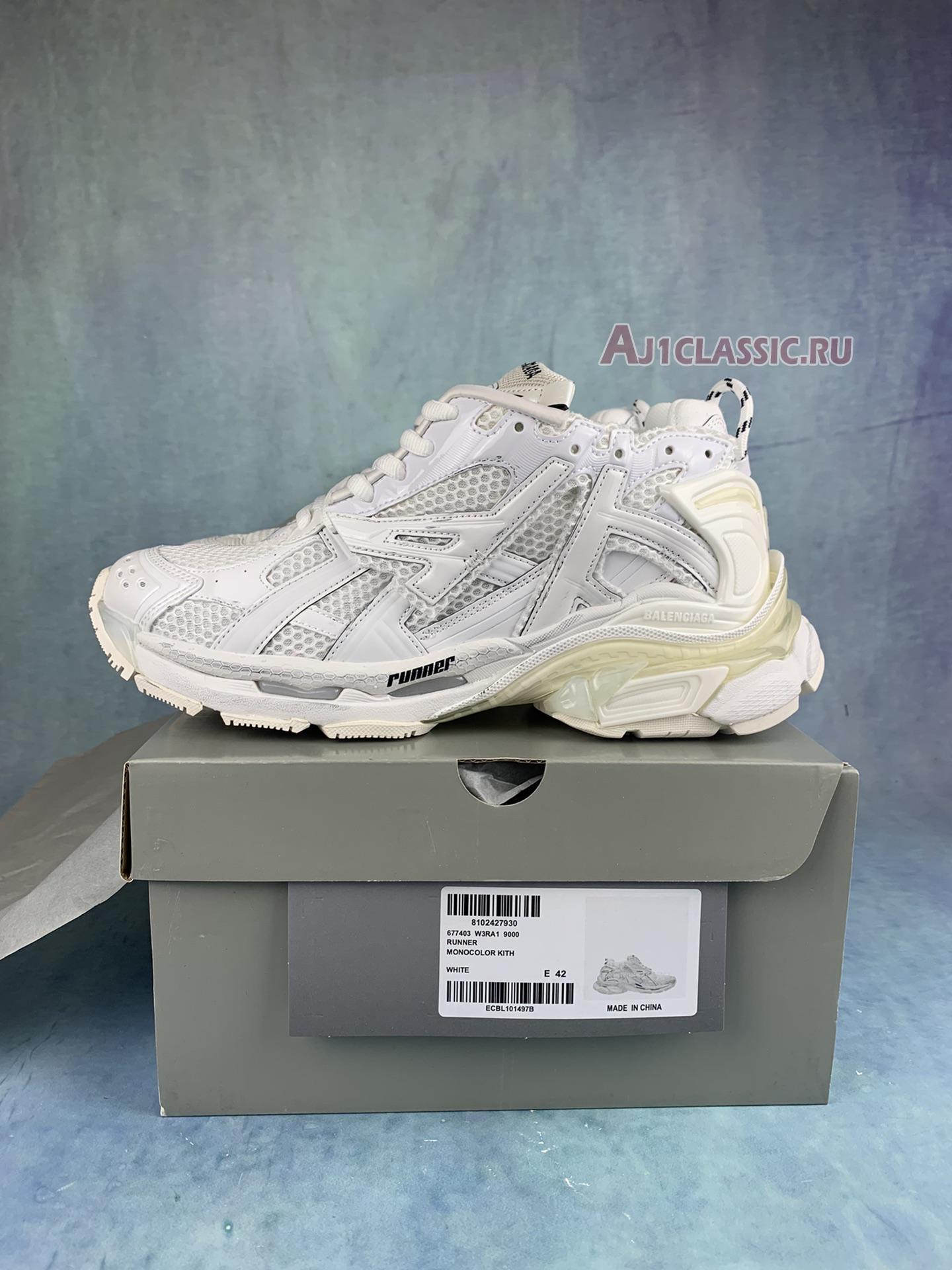 New Balenciaga Runner Sneaker "White" 677403 W3RB1 9000 Shoes