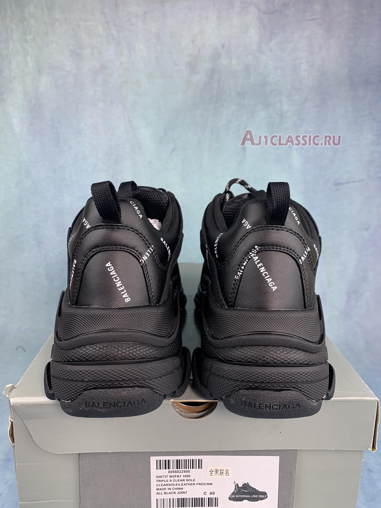 New Balenciaga Triple S Sneaker "Allover Logo - Black" 536737 W2FA1 1090 Shoes