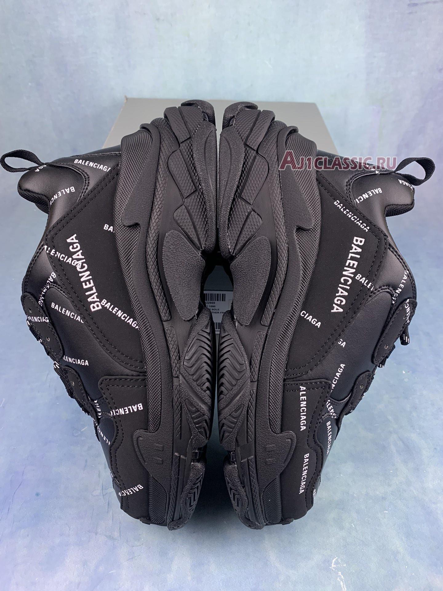 Balenciaga Triple S Sneaker "Allover Logo - Black" 536737 W2FA1 1090