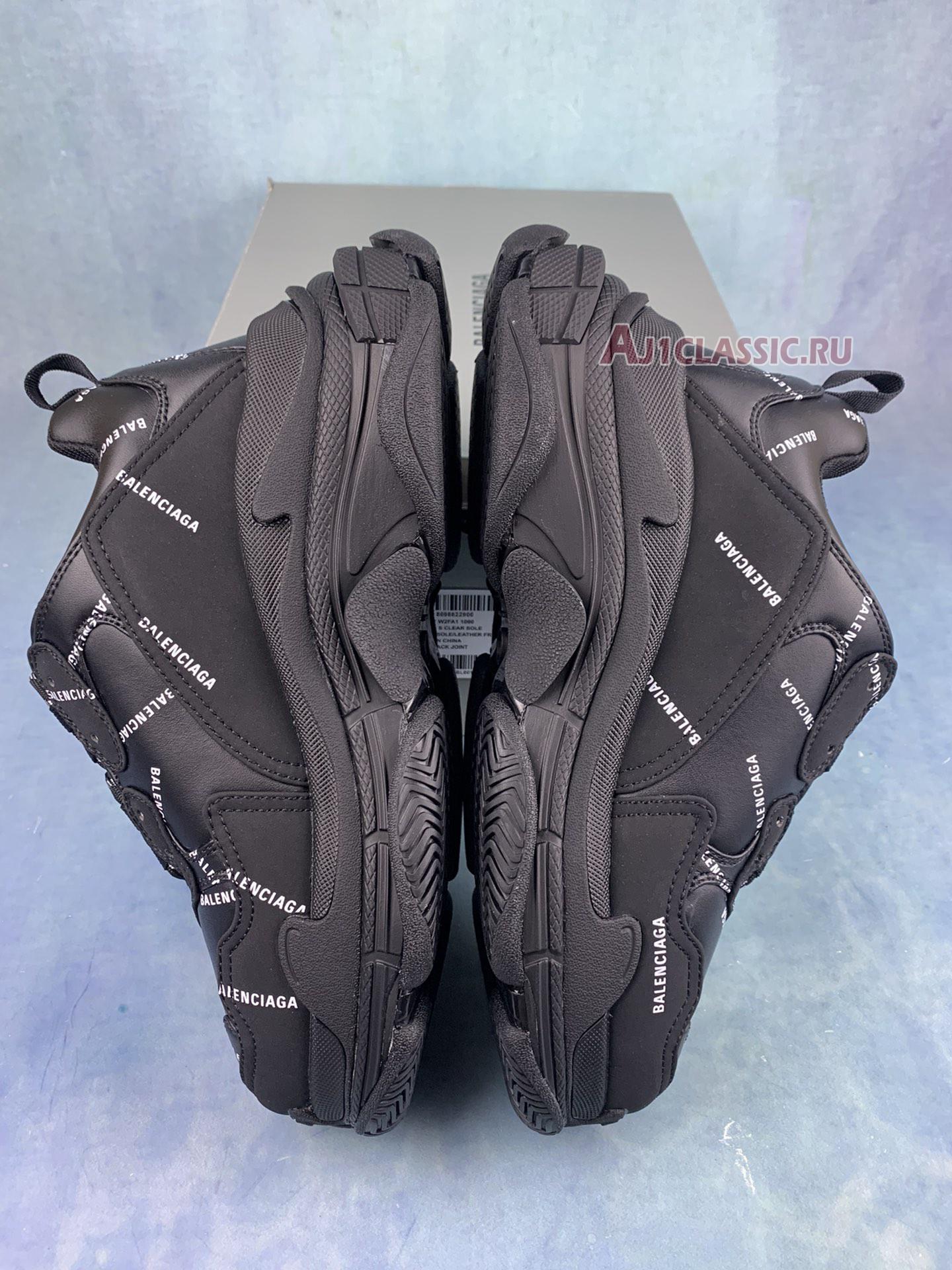 New Balenciaga Triple S Sneaker "Allover Logo - Black" 536737 W2FA1 1090 Shoes