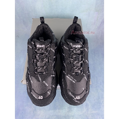 Balenciaga Triple S Sneaker Allover Logo - Black 536737 W2FA1 1090 Black/White Sneakers