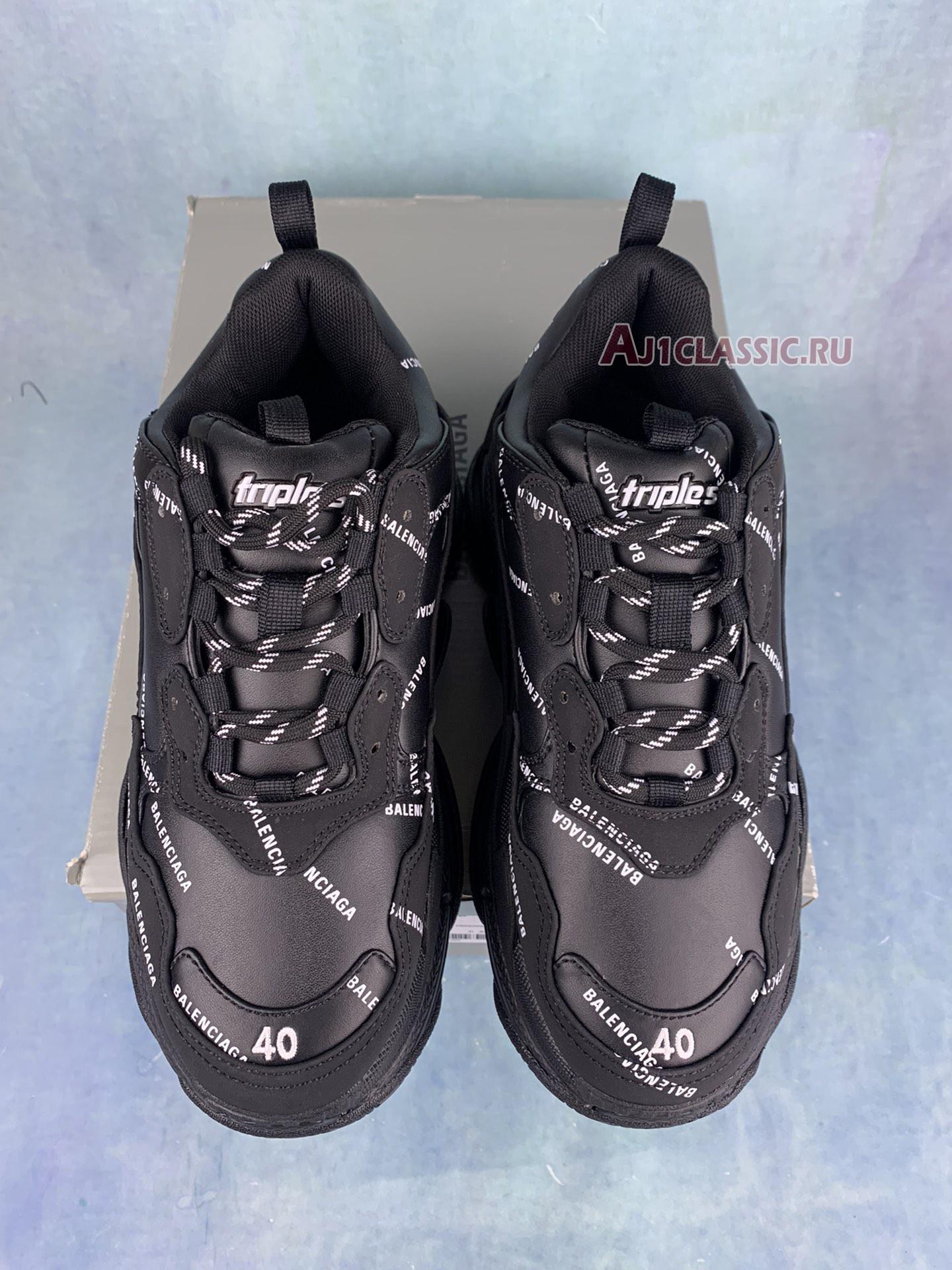 Balenciaga Triple S Sneaker "Allover Logo - Black" 536737 W2FA1 1090