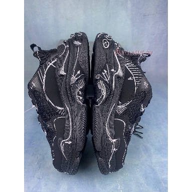 Balenciaga Triple S Sketch-Print Sneakers Black 536737 W3SRB 1090 Black/White Mens Womens Shoes