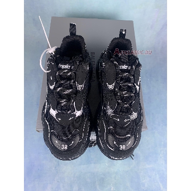 Balenciaga Triple S Sketch-Print Sneakers Black 536737 W3SRB 1090 Black/White Sneakers