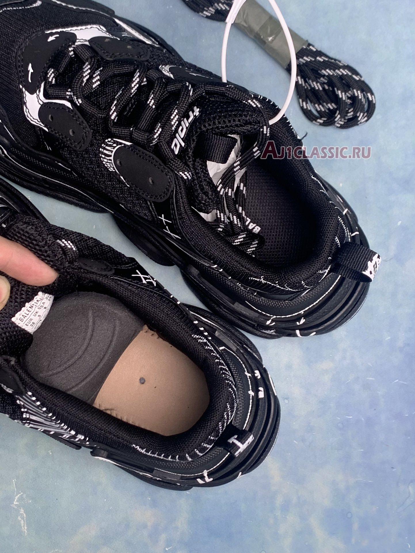 Balenciaga Triple S Sketch-Print Sneakers "Black" 536737 W3SRB 1090