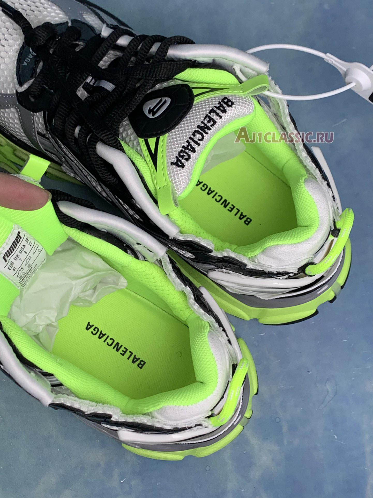 New Balenciaga Runner Sneaker "White Fluo Yellow" 677403 W3RBP 1093 Shoes