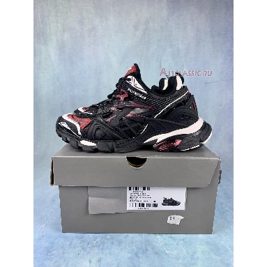 Balenciaga Track.2 Trainer Black Burgundy 568614 W2GN3 6000 Black/Burgundy/Grey Sneakers