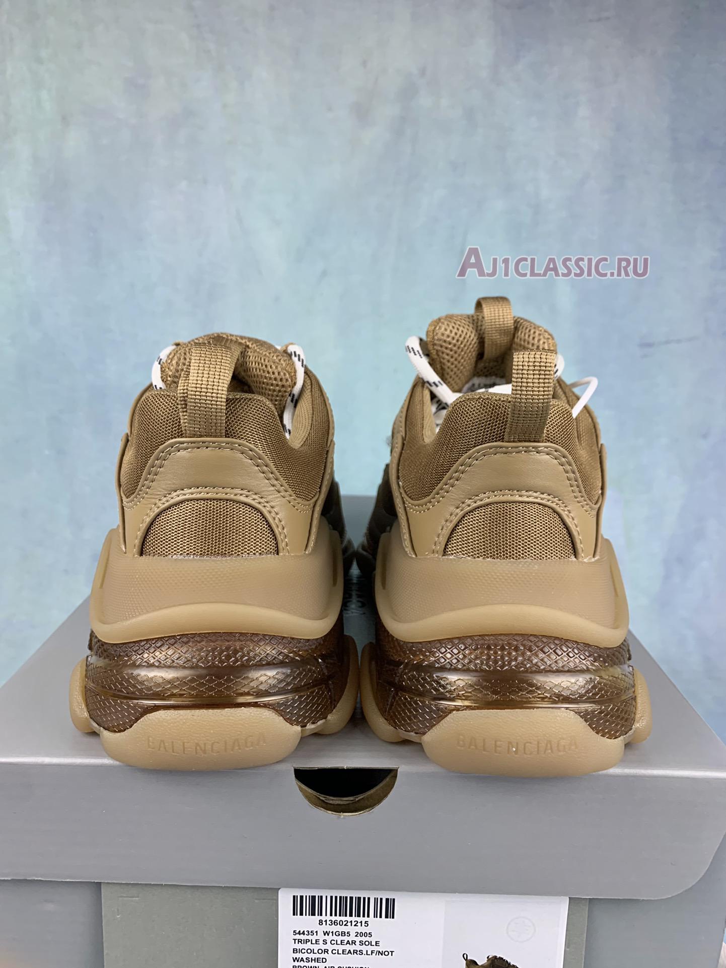 New Balenciaga Triple S Sneaker "Clear Sole - Light Camel" 541624 W2GA1 2706 Shoes