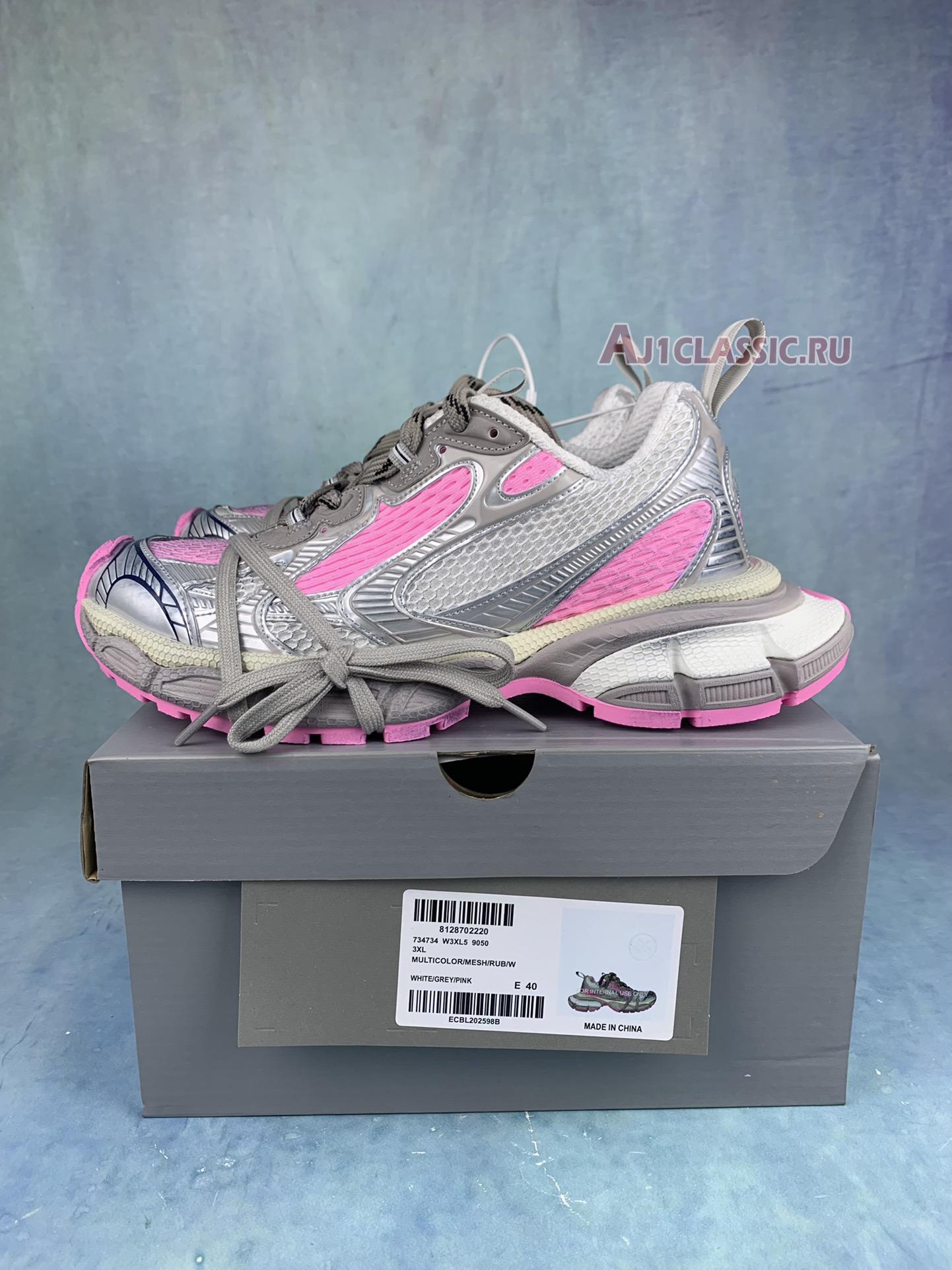 New Balenciaga 3XL Sneaker "Worn-Out - Grey Pink" 734734 W3XL5 9050 Shoes