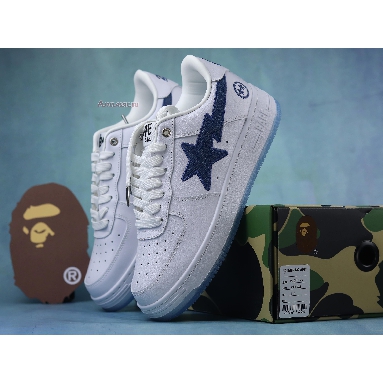 A Bathing Ape Bapesta White Navy 1H20191045-NAVY White/Blue/Navy Sneakers