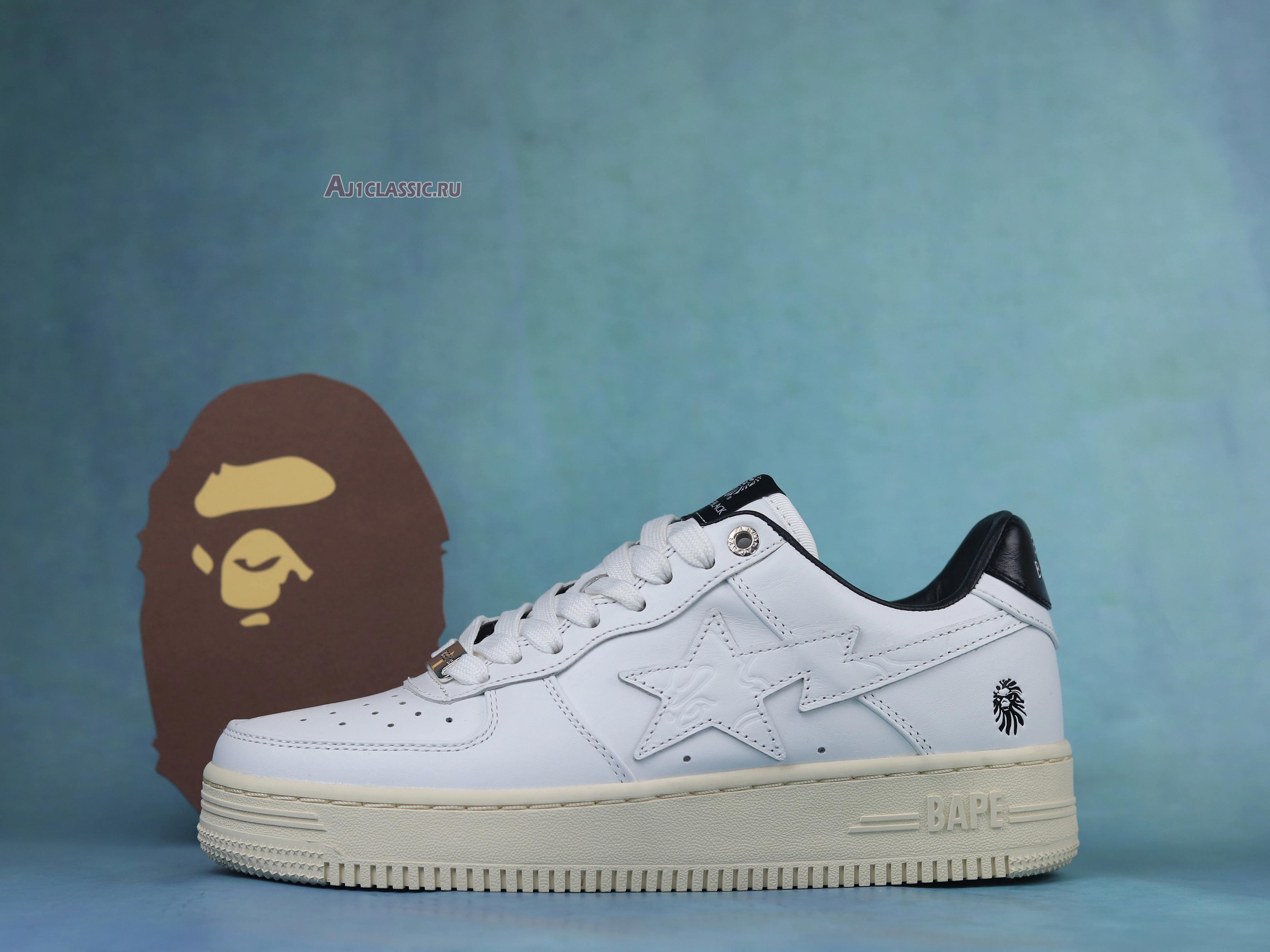 New A Bathing Ape Bapesta "White Black" 1H70191022-WHT Shoes