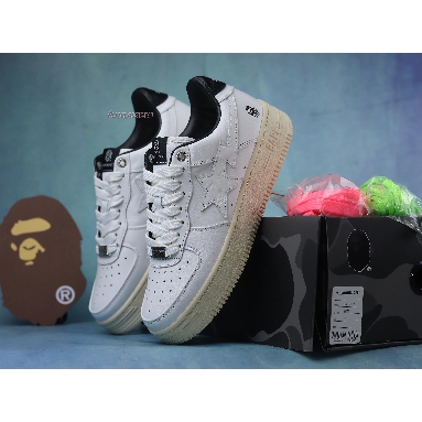 A Bathing Ape Bapesta White Black 1H70191022-WHT White/Silver/Black Mens Womens Shoes