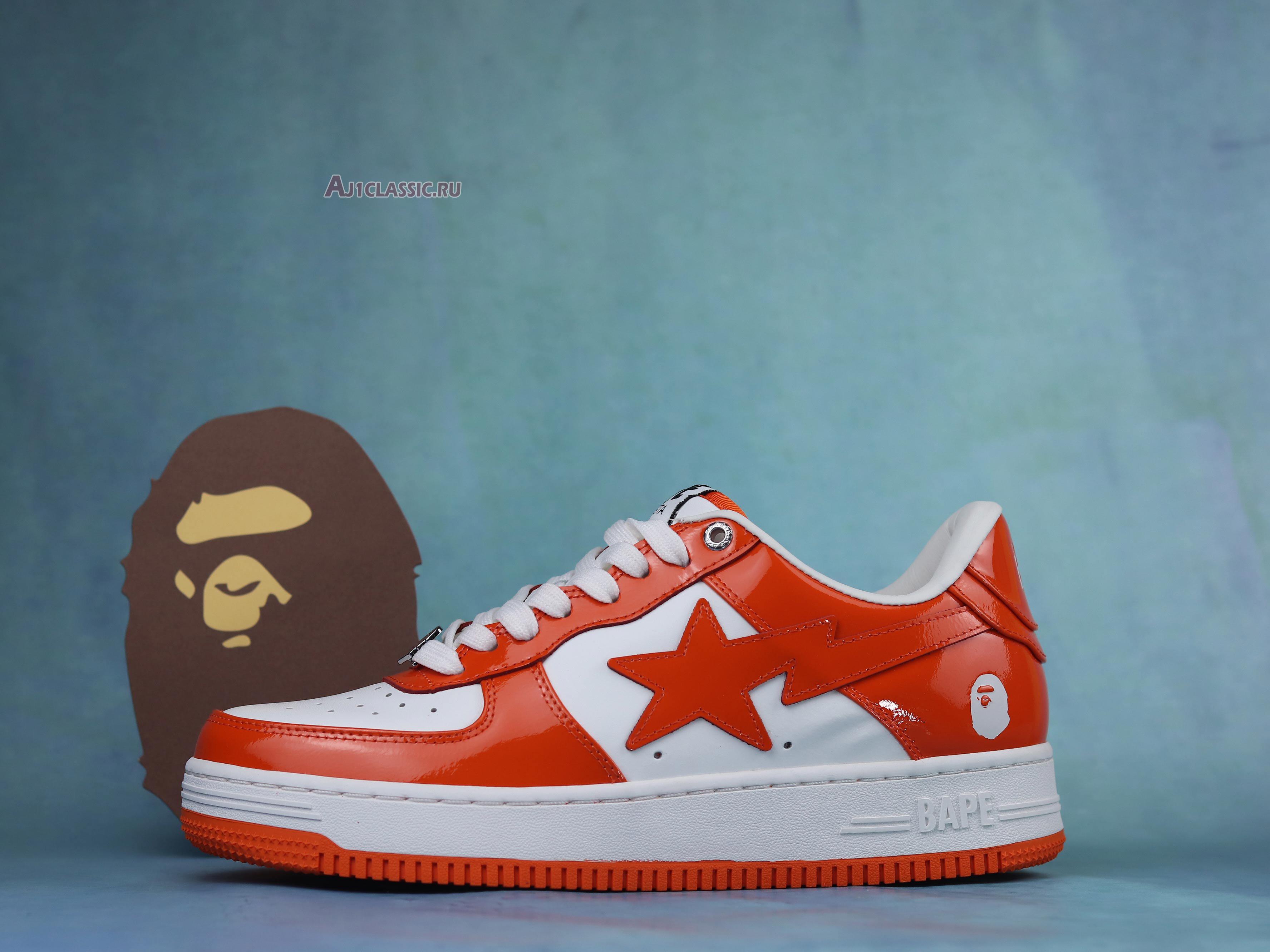 New A Bathing Ape Bapesta "Orange" 1H70191001-ORG Shoes