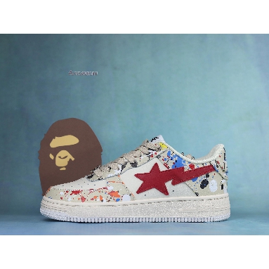 A Bathing Ape Bapesta Low Paint Splatter - Ivory 1I20191009-IVY Paint Splatter - Ivory/Cream Sneakers