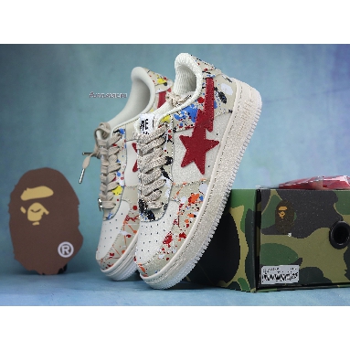 A Bathing Ape Bapesta Low Paint Splatter - Ivory 1I20191009-IVY Paint Splatter - Ivory/Cream Sneakers