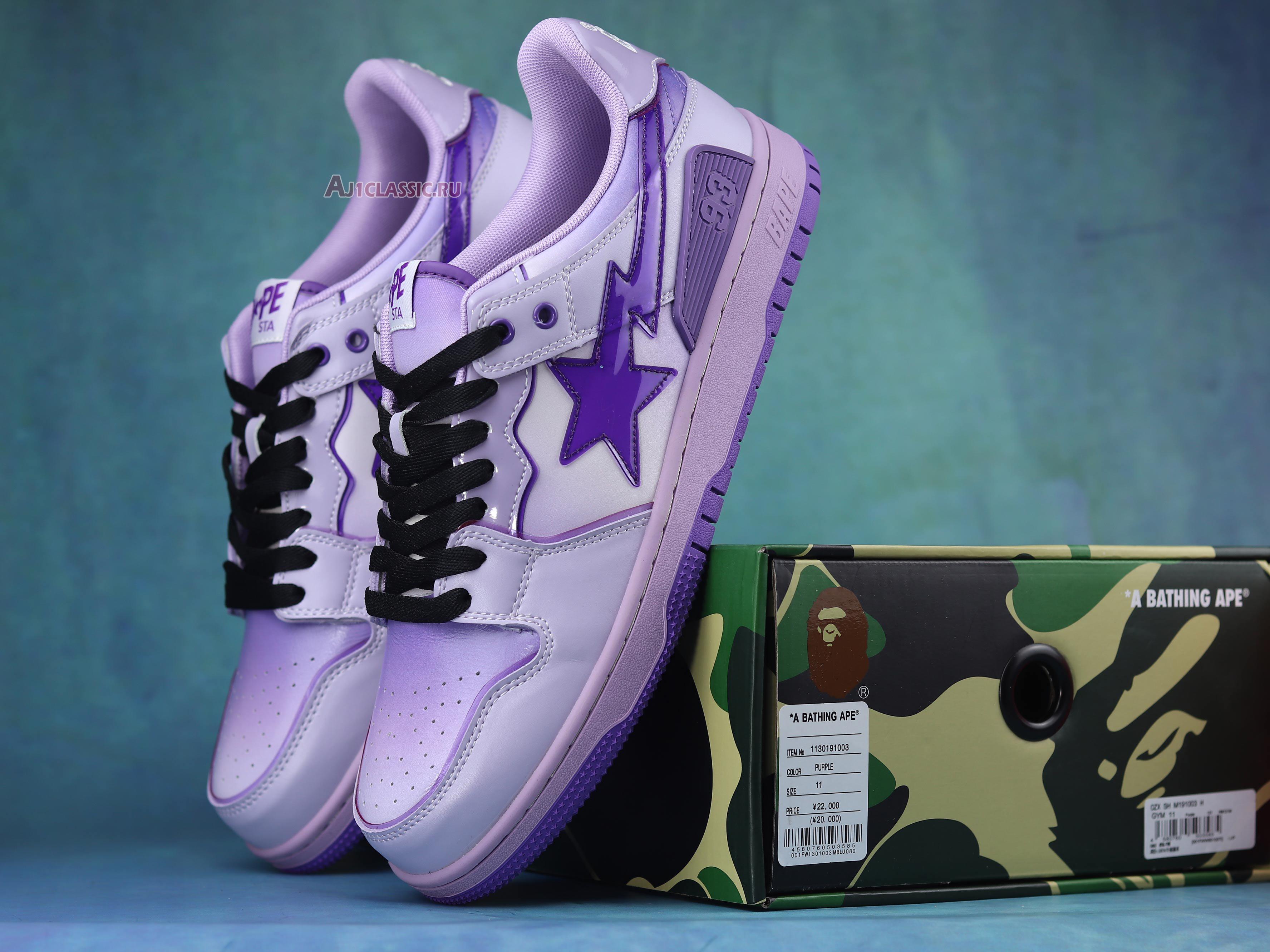 A Bathing Ape Bapesta Sk8 Sta M1 "Purple" 1I30191003-PUR