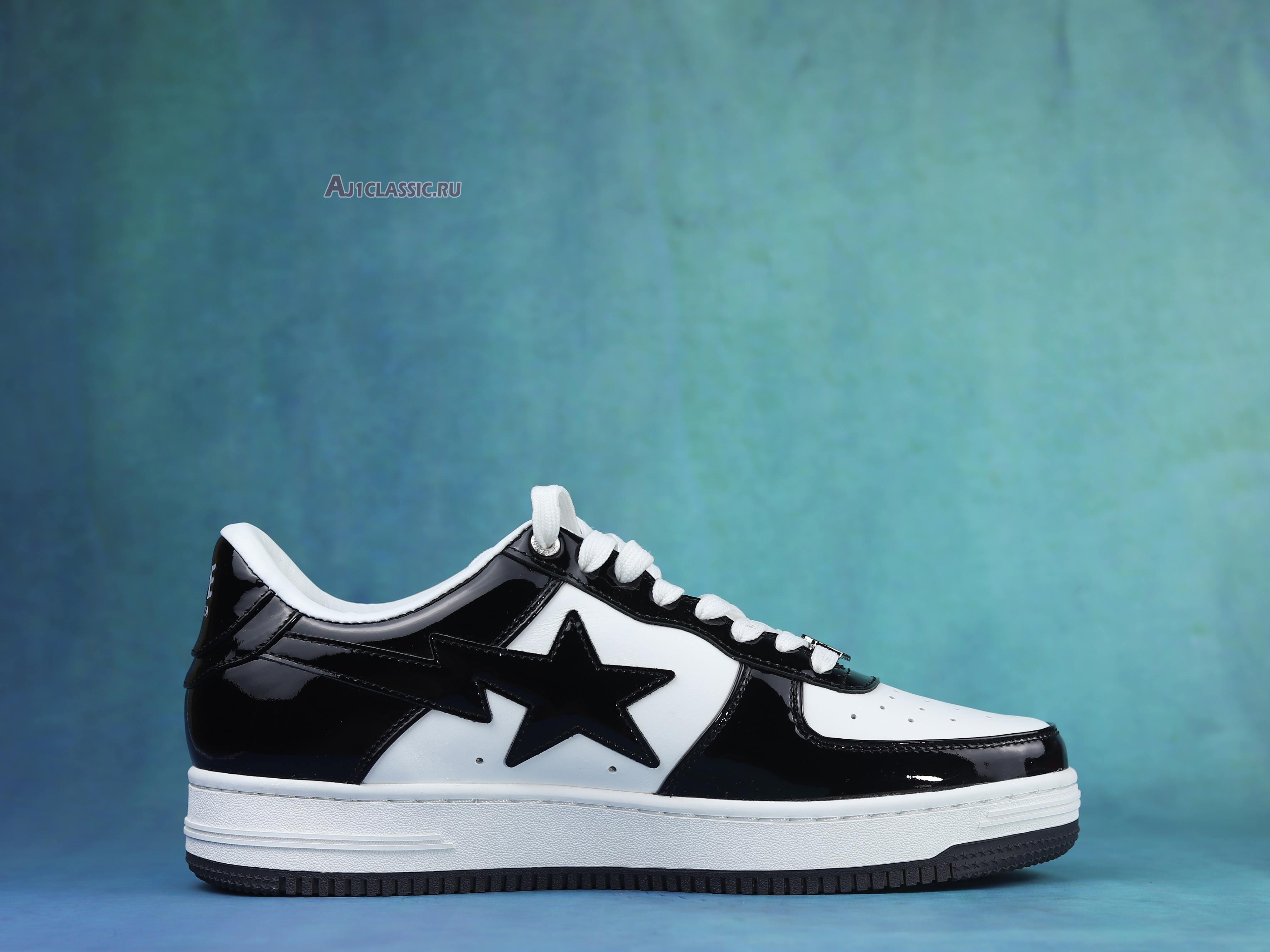 New A Bathing Ape Bapesta "Black White" 1H70191001-BLK Shoes