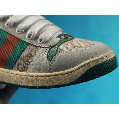 Gucci GG Screener Distressed GG Canvas 546551 9Y920 9666 White/Tan/Green/Red Sneakers