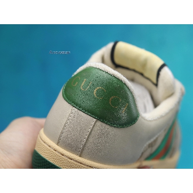 Gucci GG Screener Distressed GG Canvas 546551 9Y920 9666 White/Tan/Green/Red Sneakers