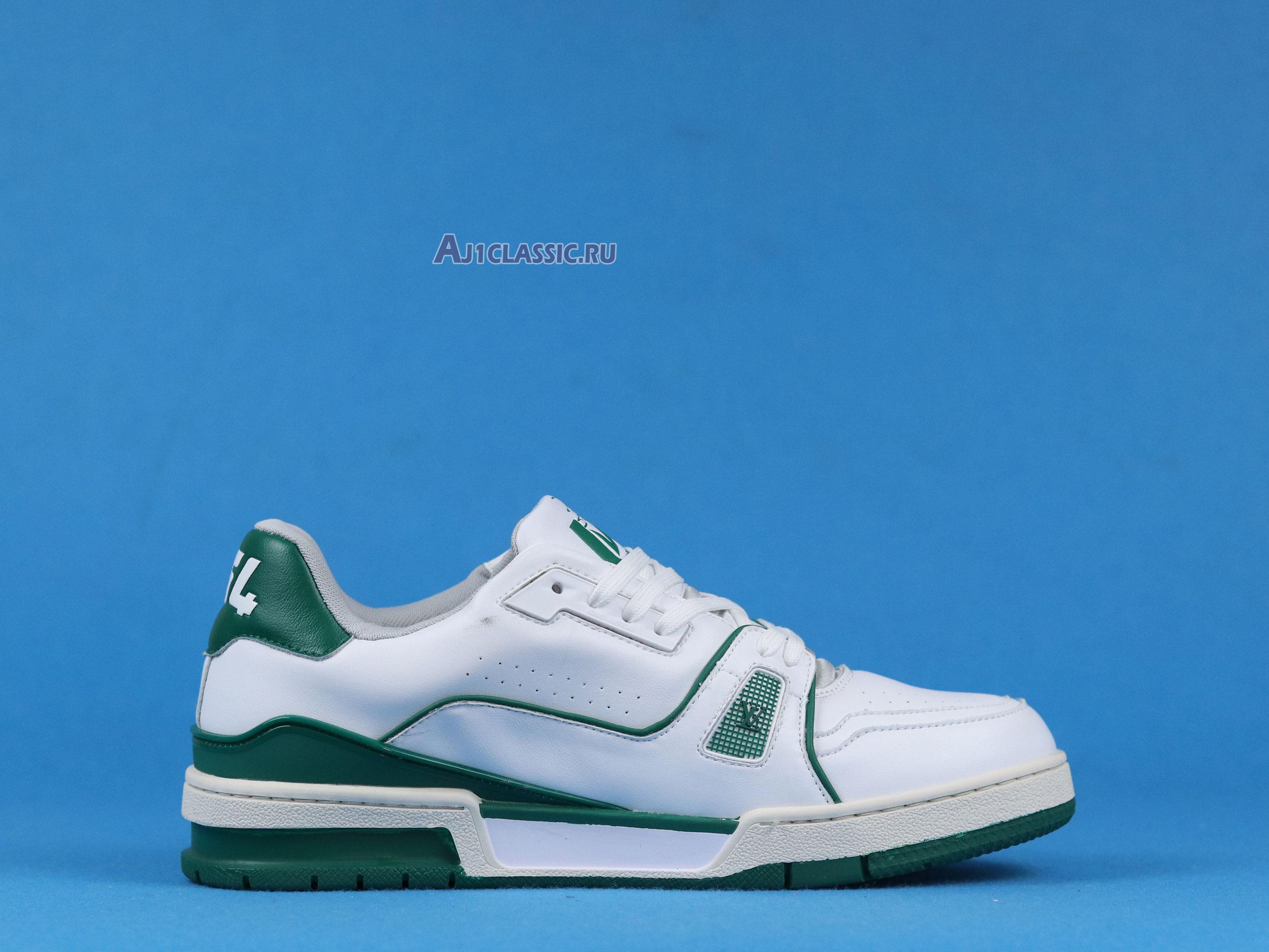 New Louis Vuitton LV Trainer Sneaker Low "White Green" A54HS Shoes