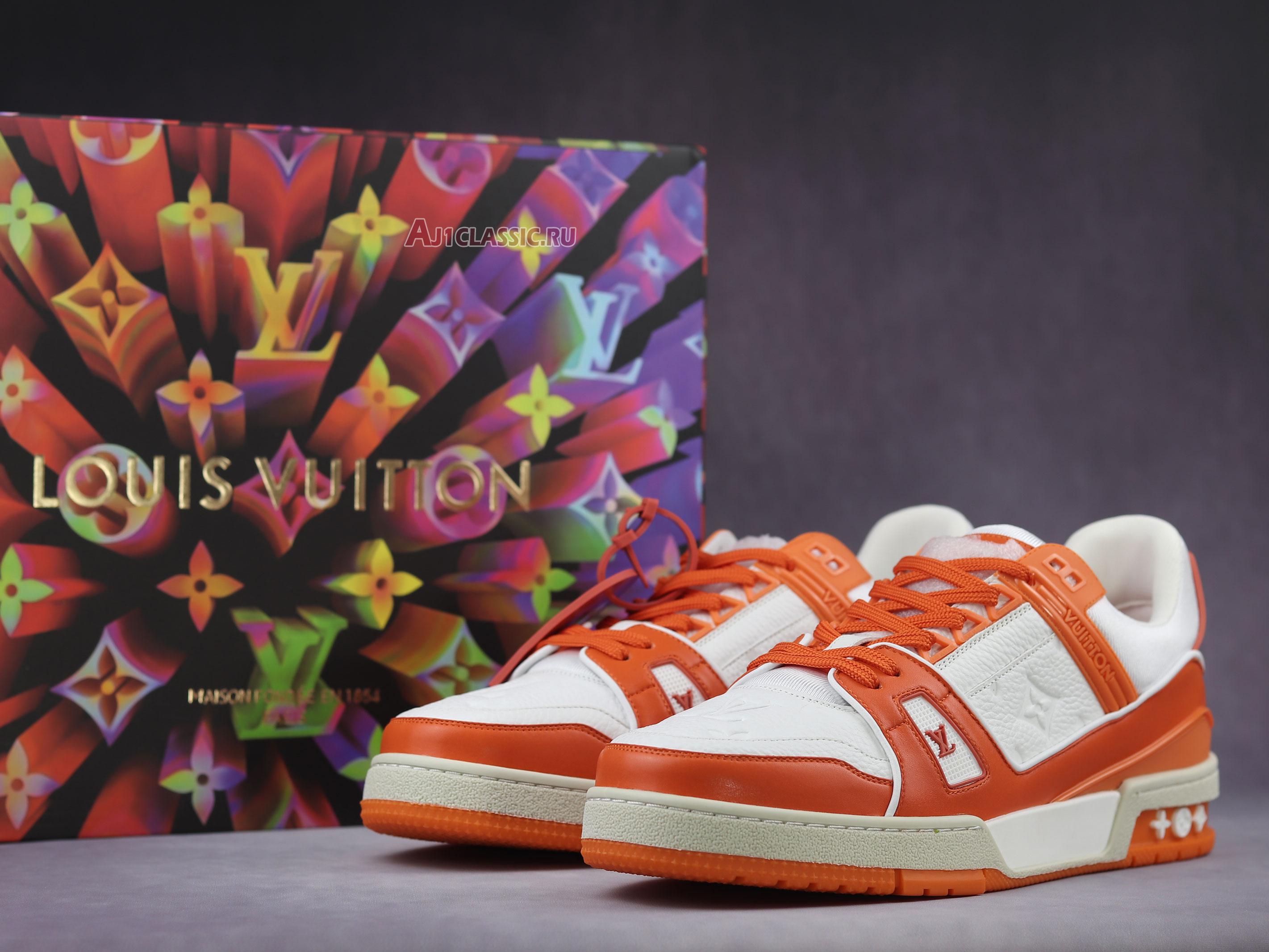 New Louis Vuitton Trainer Low "Orange Monogram" 1A811Y Shoes