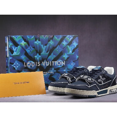 Louis Vuitton Trainer Low Navy White 1A9DEG Navy/Blue/White Sneakers