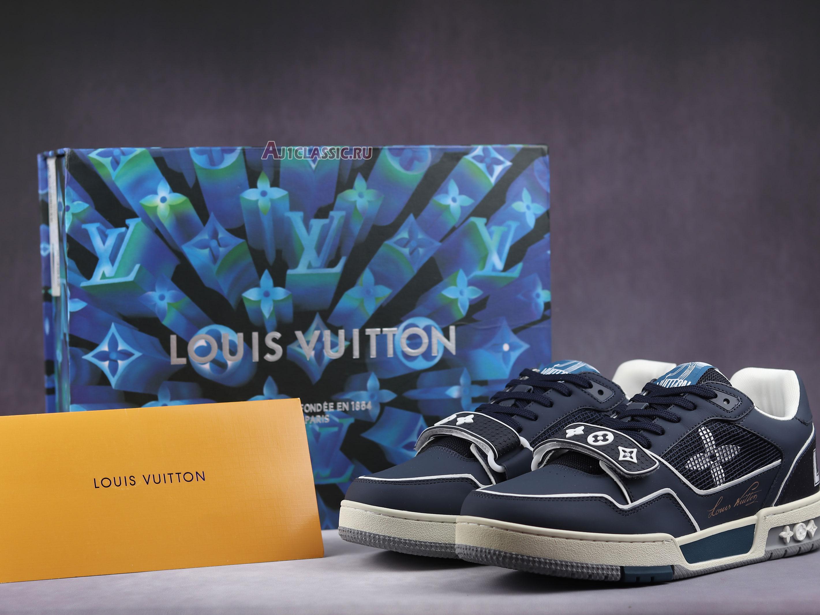 Louis Vuitton Trainer Low "Navy White" 1A9DEG