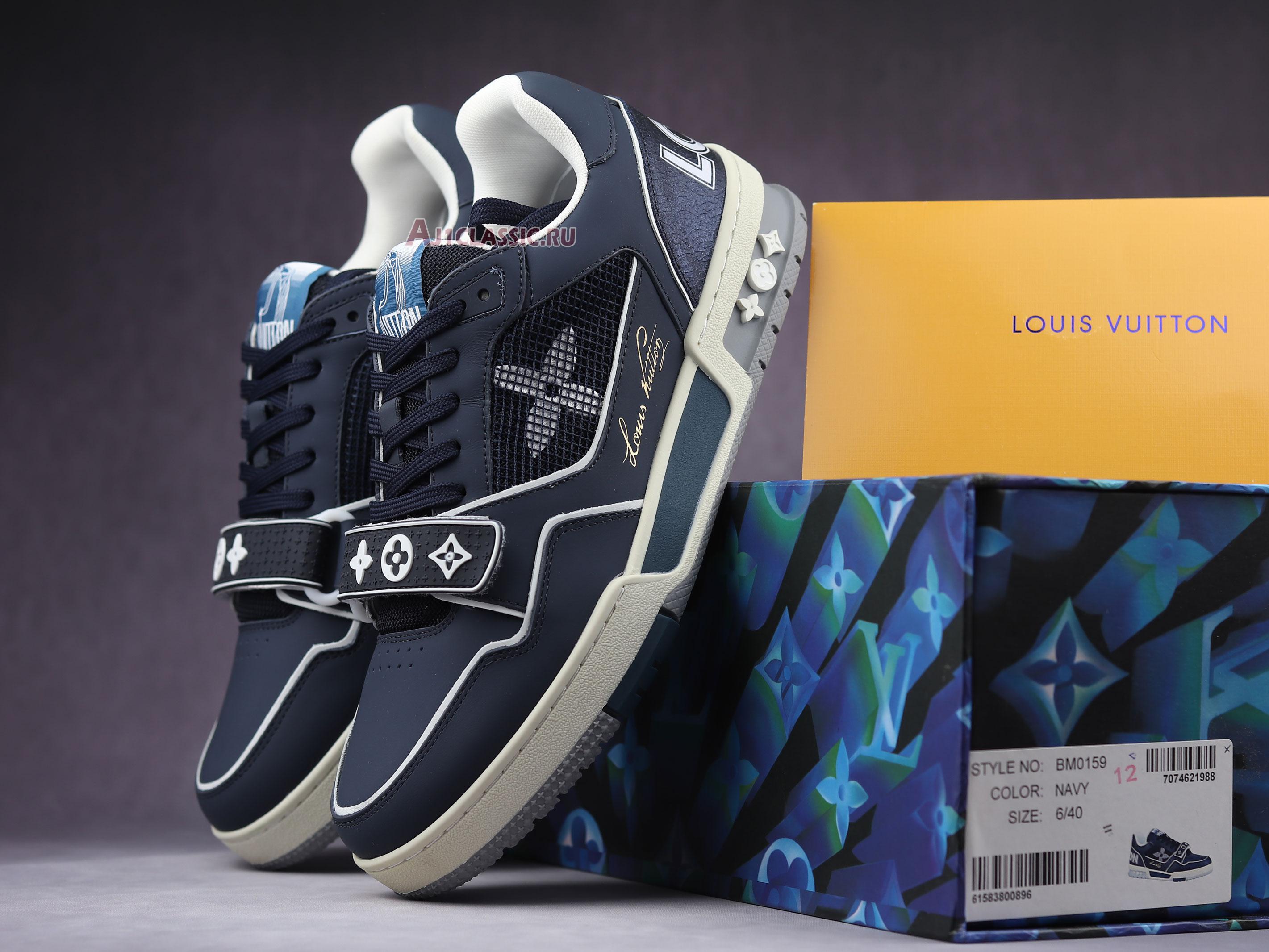 Louis Vuitton Trainer Low "Navy White" 1A9DEG