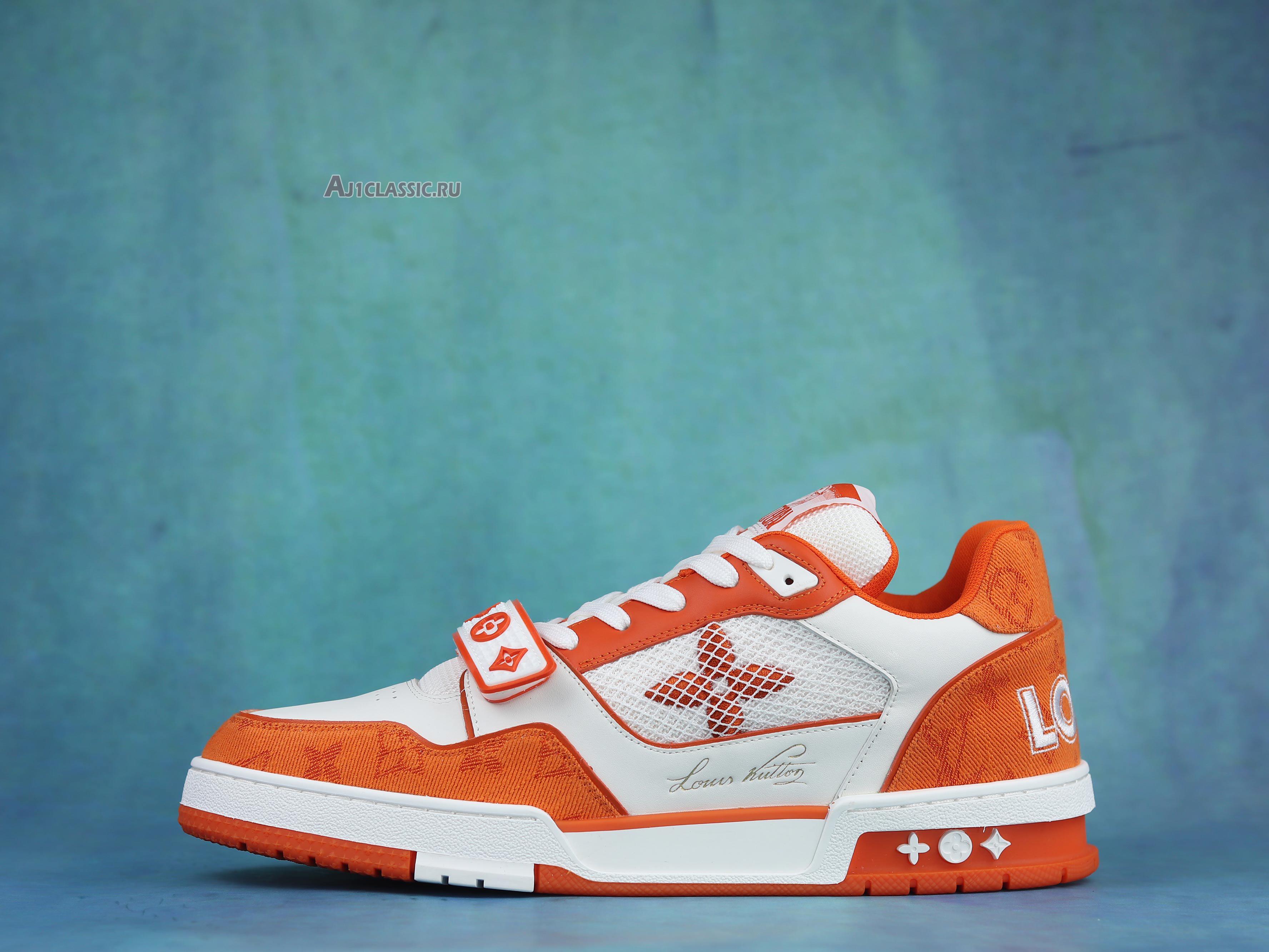 Louis Vuitton Trainer Low "Orange Monogram Denim" 1A9ZBI