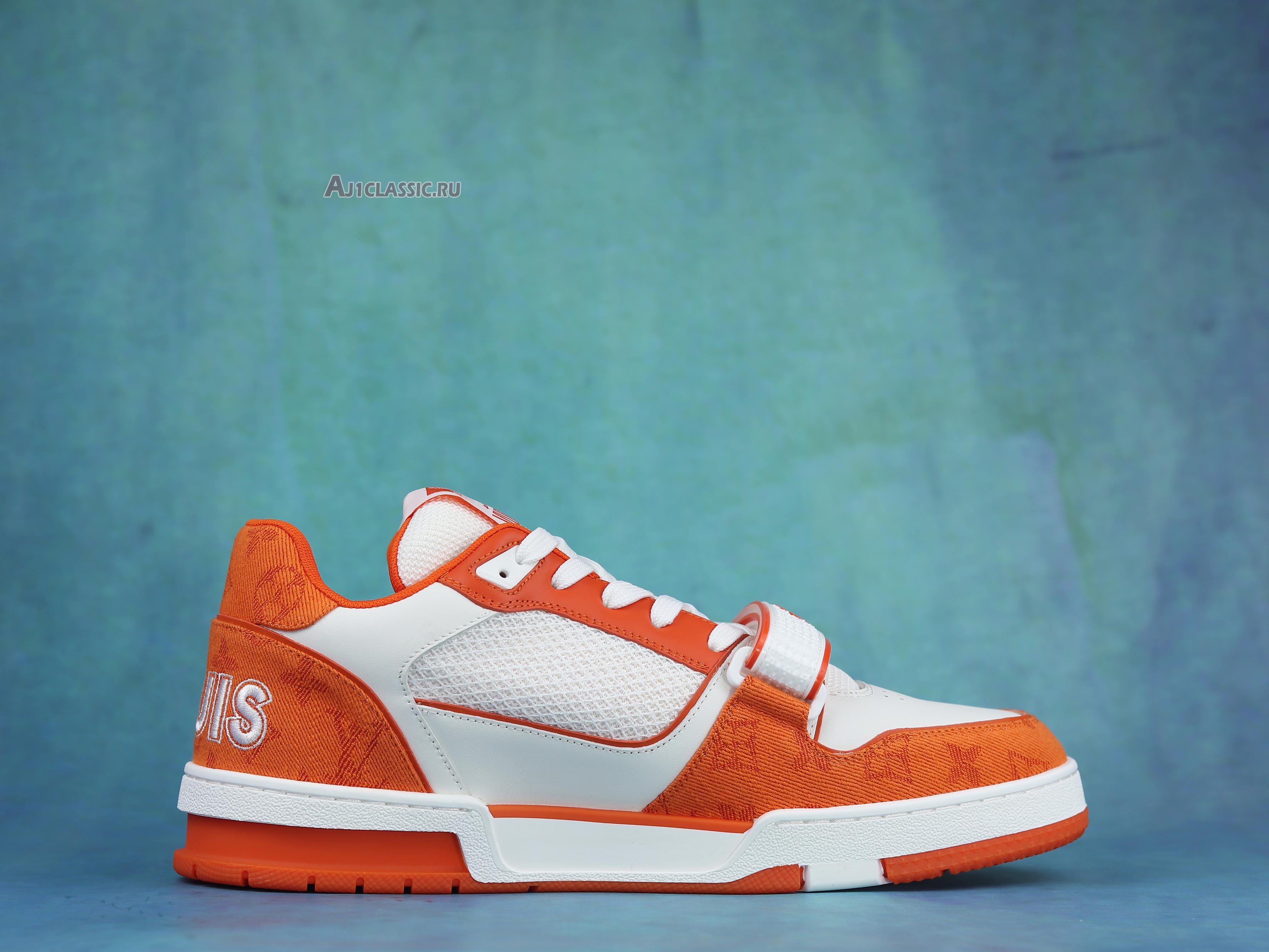 Louis Vuitton Trainer Low "Orange Monogram Denim" 1A9ZBI