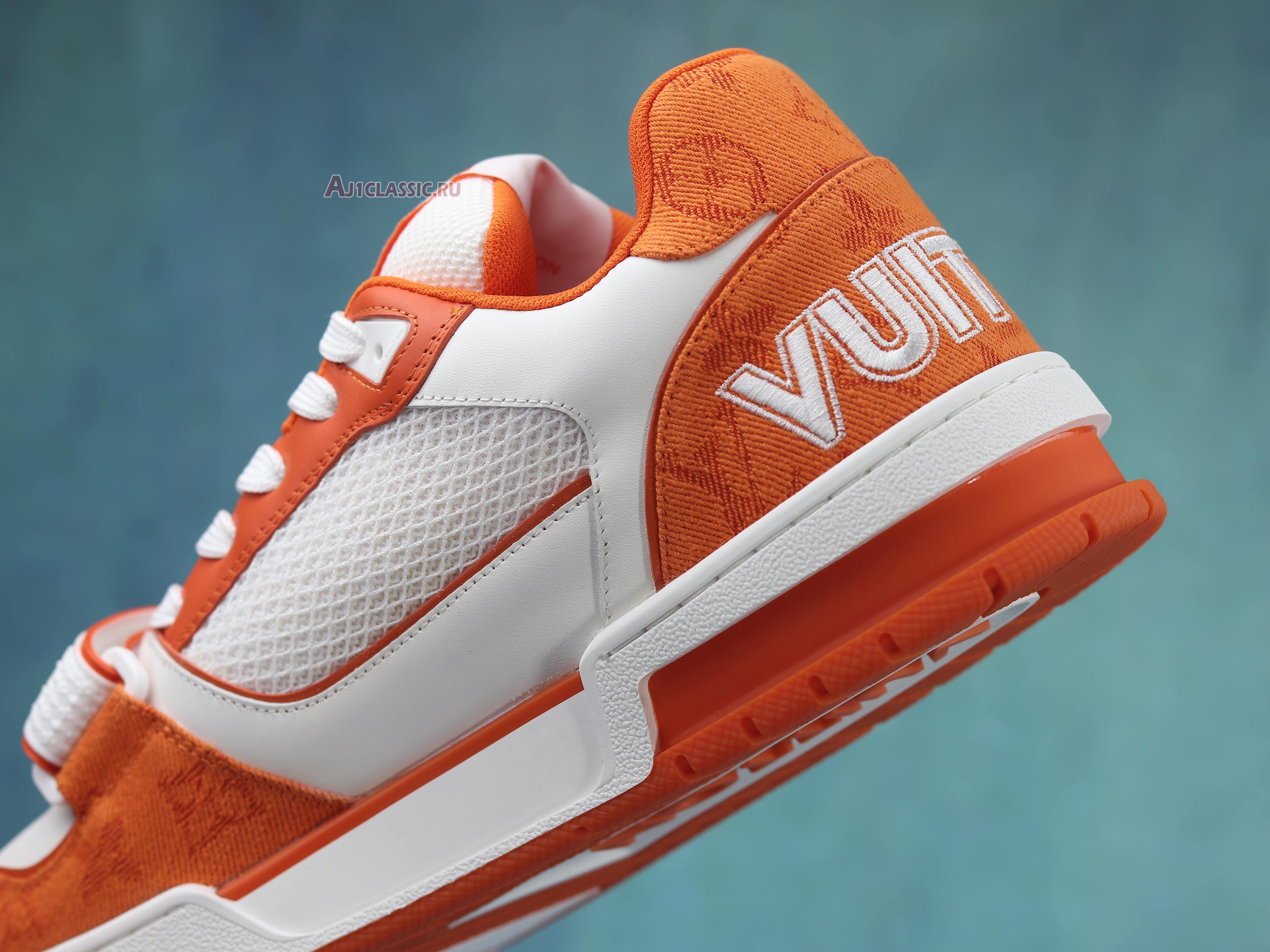 Louis Vuitton Trainer Low "Orange Monogram Denim" 1A9ZBI