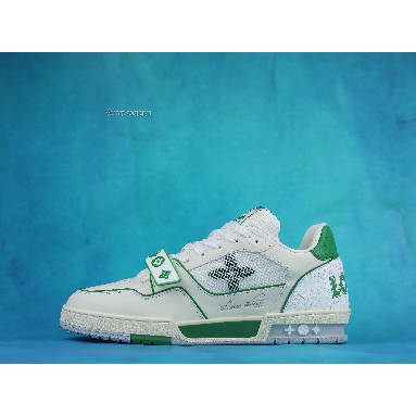 Louis Vuitton Trainer Low Green Mesh 1A98V1 White/Green Sneakers