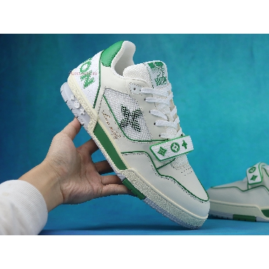 Louis Vuitton Trainer Low Green Mesh 1A98V1 White/Green Sneakers