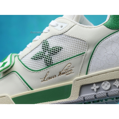 Louis Vuitton Trainer Low Green Mesh 1A98V1 White/Green Mens Womens Shoes