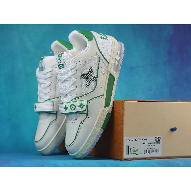 Louis Vuitton Trainer Low Green Mesh 1A98V1 White/Green Sneakers