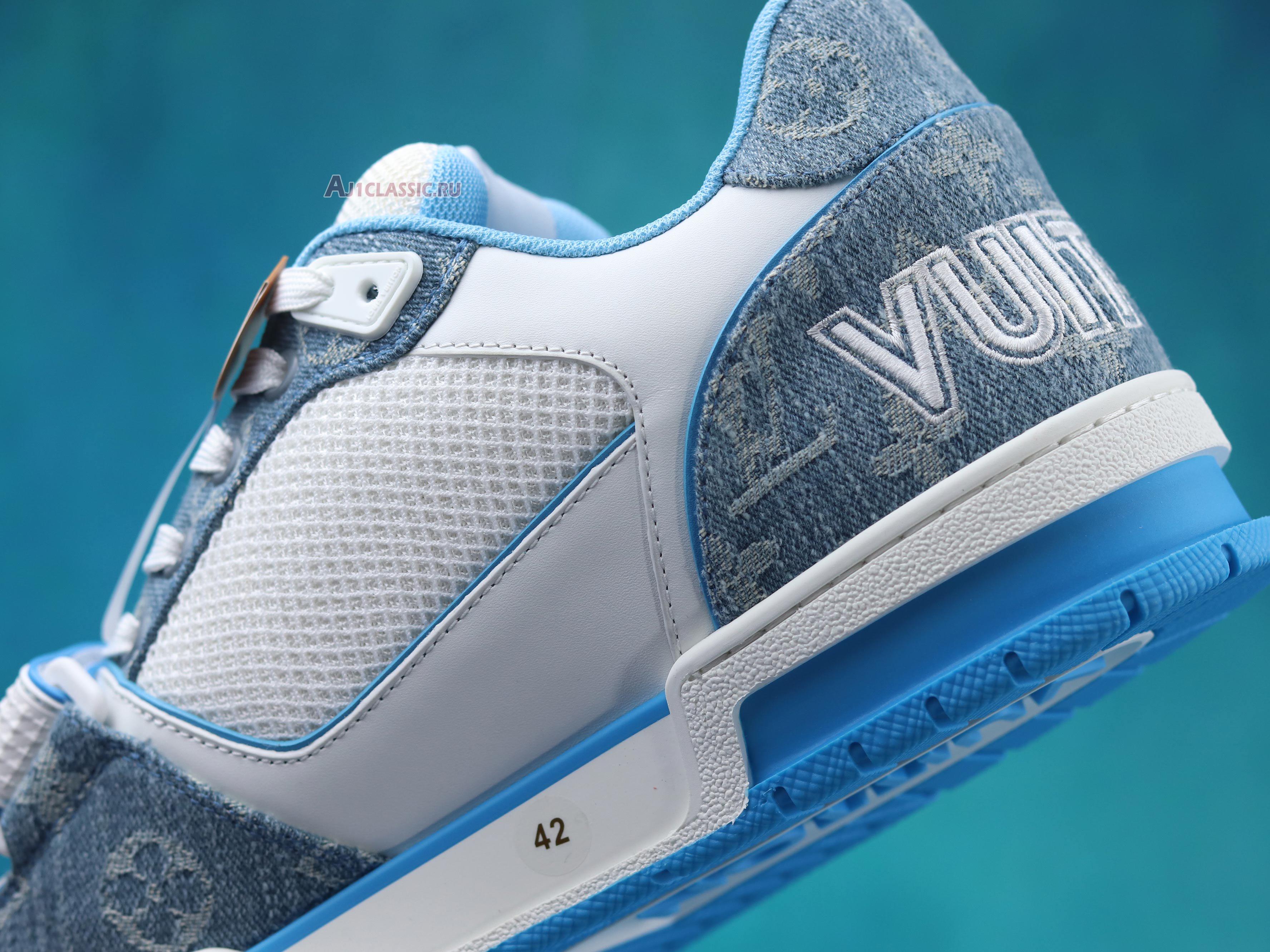 Louis Vuitton Trainer Low "Light Blue Monogram Denim" 1A9ZI5