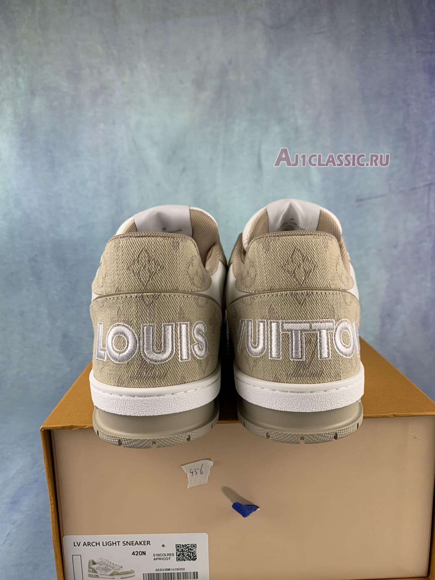 New Louis Vuitton Trainer Sneaker "Beige Monogram Denim" 1A9ZC2 Shoes