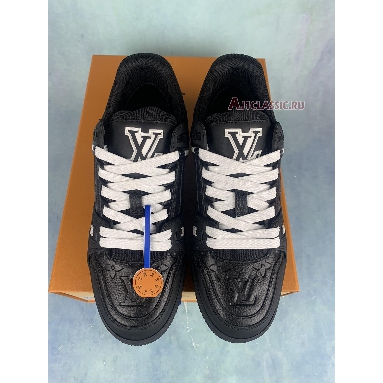 Louis Vuitton Trainer Black Monogram 1AAREY Black/Black/White Mens Womens Shoes