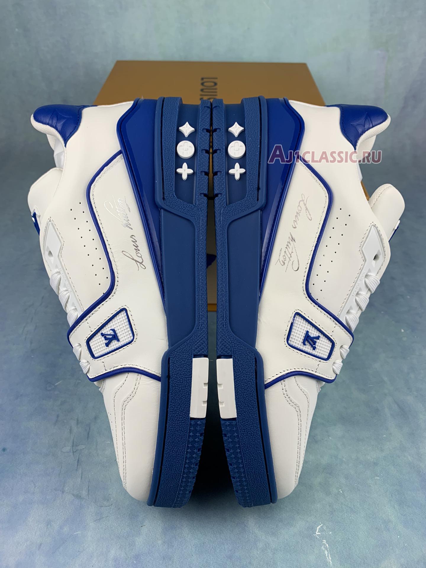 Louis Vuitton Trainer "White Blue Signature" 1A8SJV