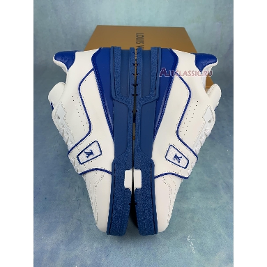 Louis Vuitton Trainer White Blue Signature 1A8SJV White/Blue Mens Womens Shoes