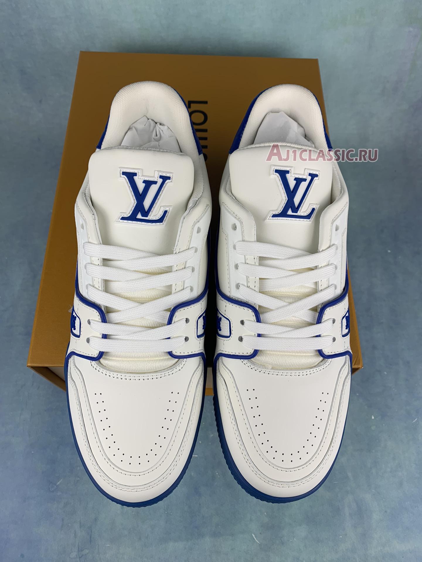 Louis Vuitton Trainer "White Blue Signature" 1A8SJV