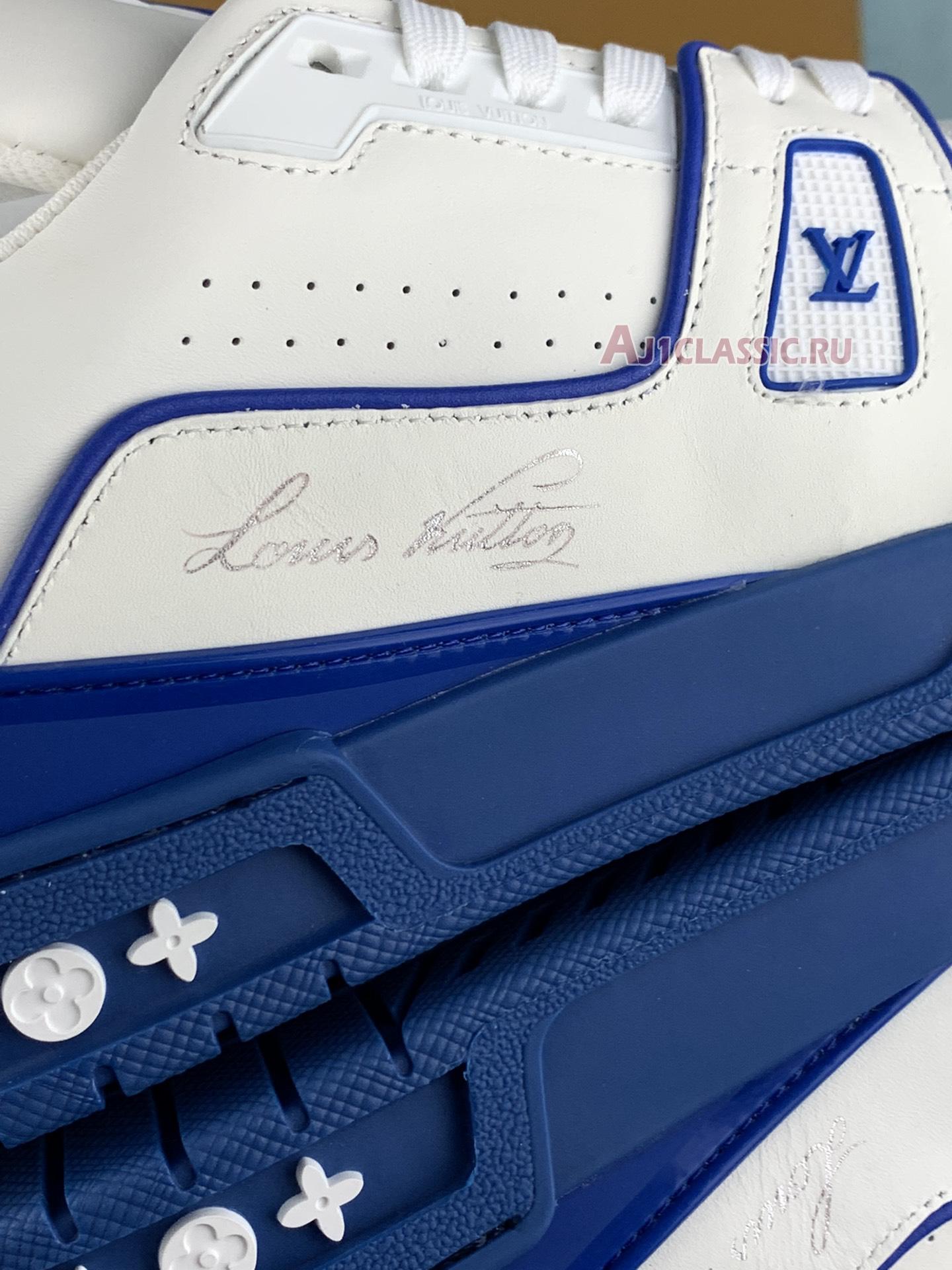 New Louis Vuitton Trainer "White Blue Signature" 1A8SJV Shoes