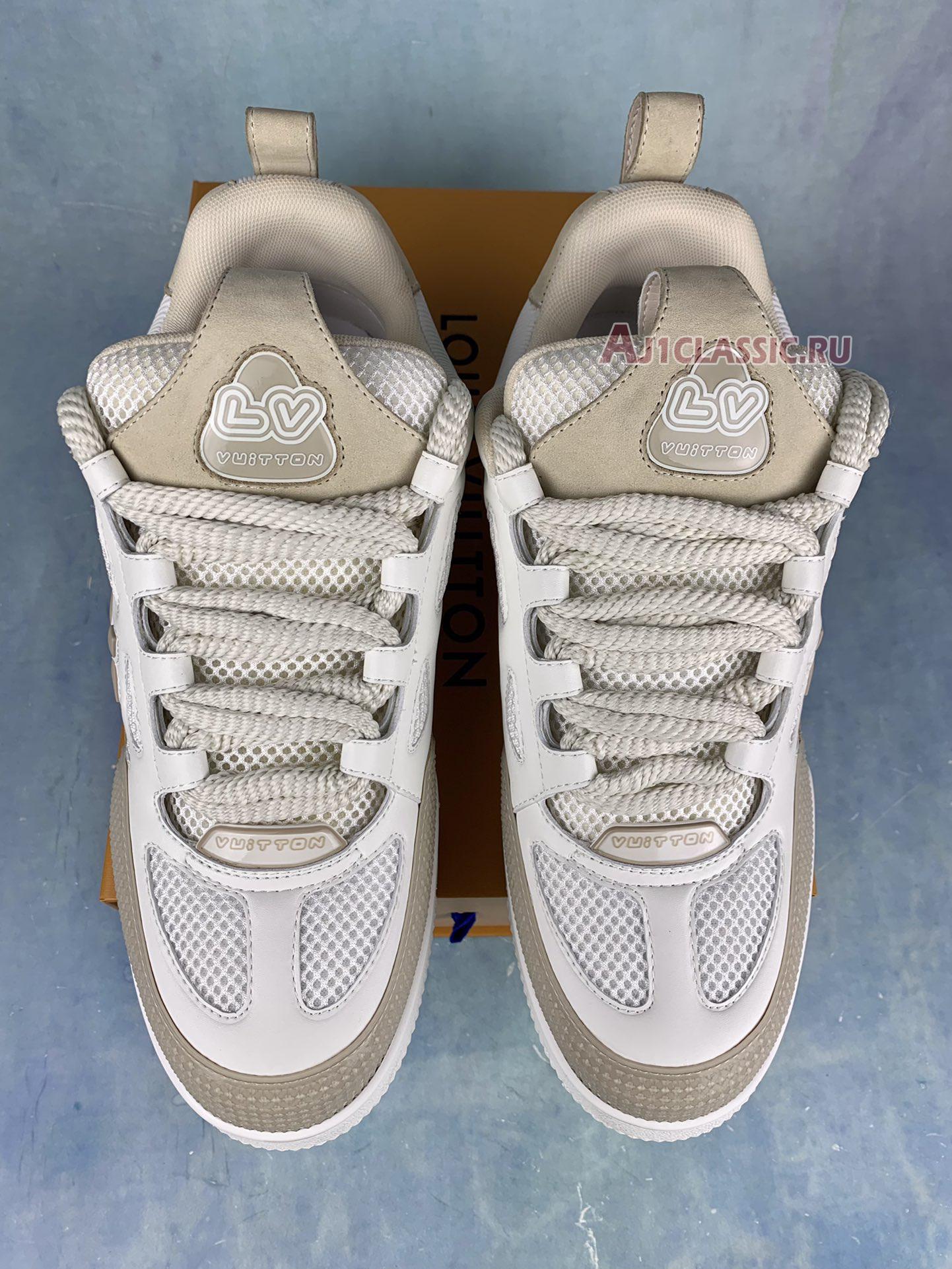 New Louis Vuitton LV Skate Sneaker "Beige White" 1AARQH Shoes